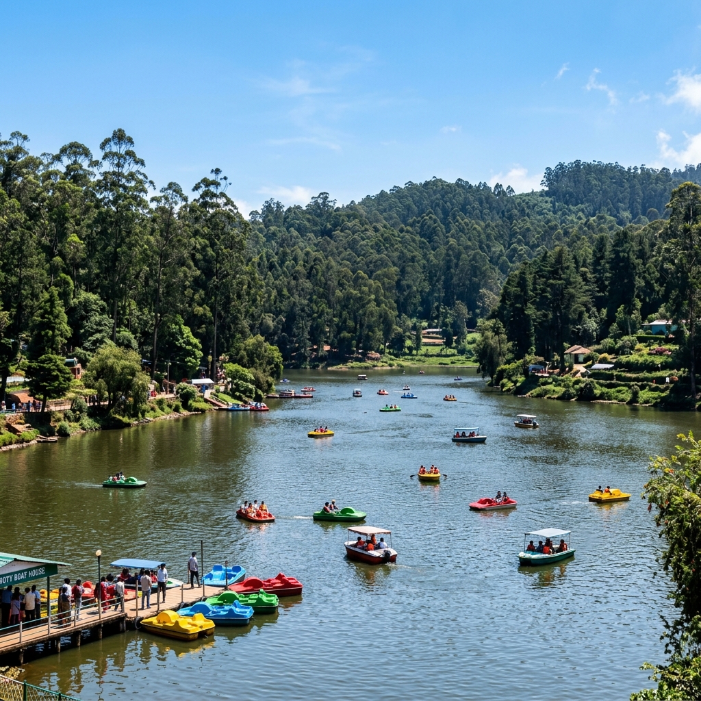 Boats on Ooty Lake